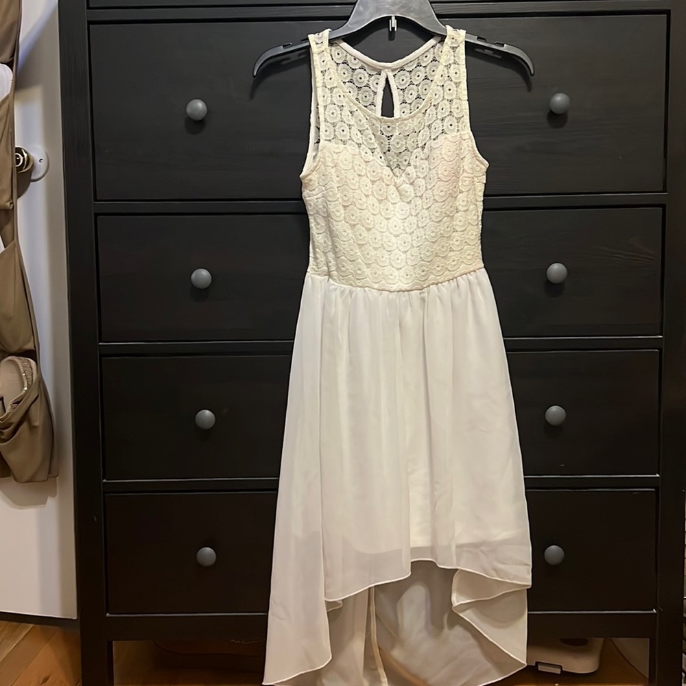 Charlotte Russe, Size S, White Lace Slip on Dress